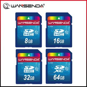 WANSENDA-SD 카드 32GB 64GB 메모리 카드, 100% 실제 용량, 16GB 8GB 4GB SDHC SDXC 카메라용 플래시 메모리 카드