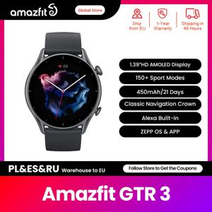 Amazfit GTR 3 GTR3 GTR-3 46mm 스마트워치, 알렉사 내장 건강 모니터링, 안드로이드 IOS용 AMOLED 디스플레이 스마트 워치, 1.39 인치, 신제품