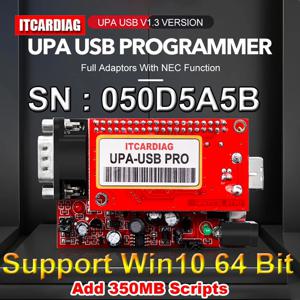 SN:050D5A5B UPA USB 프로그래머, 윈도우 10 지원 USB V1.3 전체 어댑터, NEC 기능, ECU 칩 튜닝, 350MB 스크립트 추가