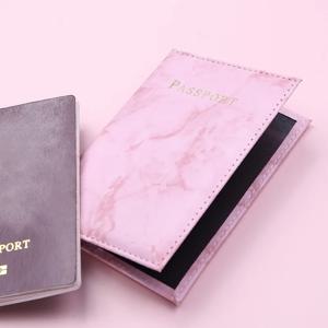 여성용 귀여운 핑크 가죽 여권 커버, 카드용 항공 티켓, 여행 여권 홀더, 카드 홀더, 지갑 케이스, 여행 액세서리