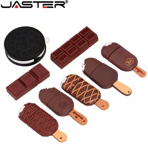 JASTER-아이스크림 USB 플래시 드라이브 64GB 초콜릿 펜 드라이브 32GB, 어린이를 위한 창의적인 선물 메모리 스틱 16GB 비스킷 펜드라이브 8G