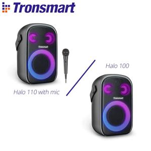Tronsmart-Halo 100 블루투스 스피커, 60W 휴대용 스피커, 듀얼 오디오 모드, 3 방향 사운드 시스템, 앱 제어, 파티용