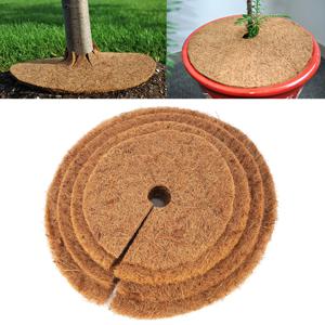 천연 코코넛 섬유 나무 멀치 매트 커버 프로텍터, 화분 디스크 패드, 잡초 방제, 따뜻한 수분 쿠션, 25 cm, 30 cm, 35 cm, 40cm