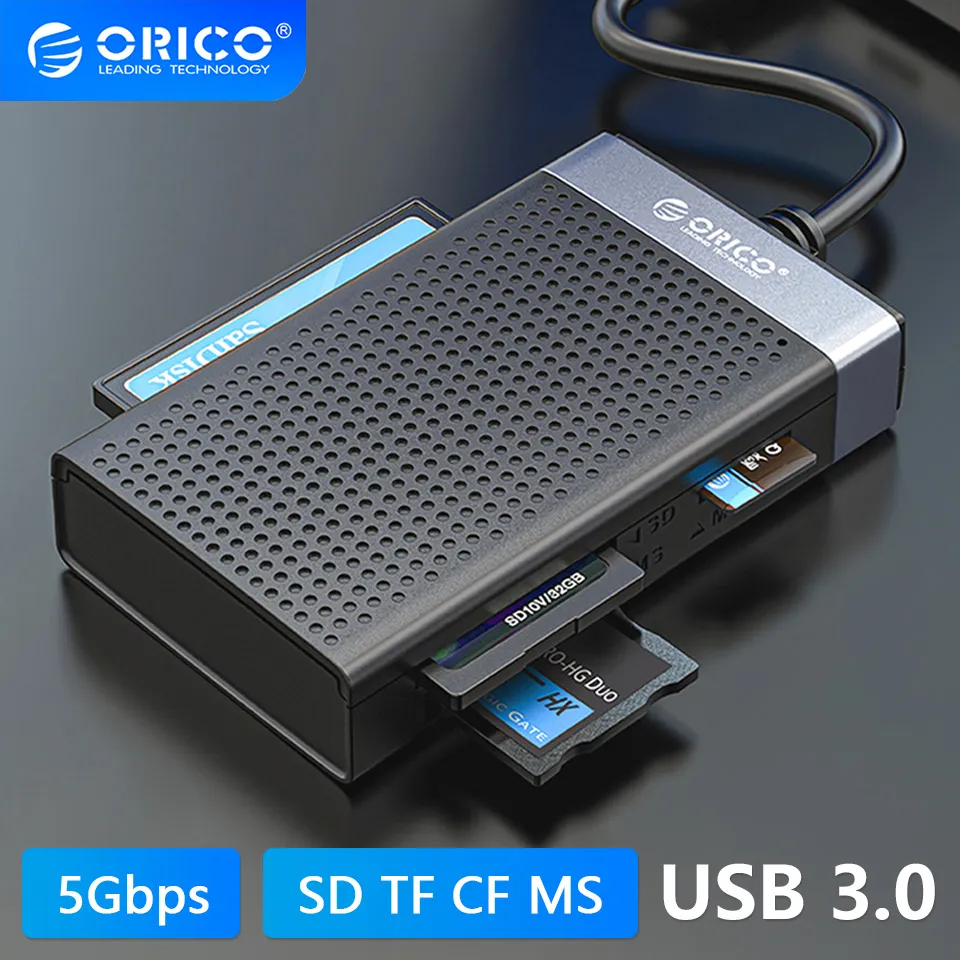 ORICO-USB A 타입 C 3.0 메모리 카드 리더 멀티 레터 어댑터, 마이크로 SD SDHC SDXC MMC TF CF MS 프로 듀오 스틱 읽기 스위치 신상품