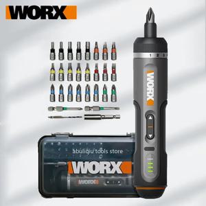 Worx 4V 미니 전기 스크루 드라이버 세트, WX242, WX240, 스마트 무선 전기 스크루 드라이버, USB 충전식 30 비트 세트, 드릴 도구