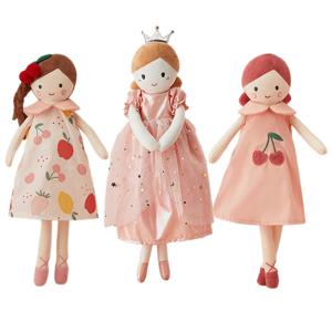 핑크 드레스 소녀 부드러운 봉제 인형, 왕관 공주 인형, 북유럽 스타일 홈 장식 인형, 어린이 생일 선물, 35 cm, 38cm