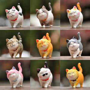 귀여운 고양이 장식품 종 고양이 동물 요정 정원 인형, 홈 데코, 데스크탑 모델, 생일 선물 액세서리, 1 개