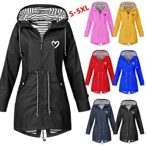 여성용 야외 방수 레인 재킷, 러닝 코트 재킷, 등산 후드 슬리브, 후드 바람막이 재킷, 가을 및 겨울
