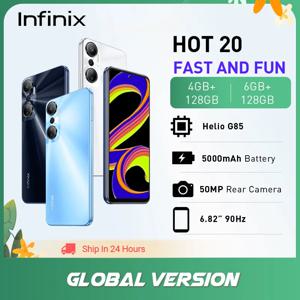 Infinix HOT 20 스마트폰, 6.82 인치 90HZ 스크린, Helio G85 휴대폰, 50MP 후면 카메라, 5000mAh 배터리
