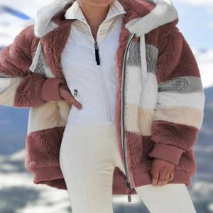 여성용 오버사이즈 긴 테디 베어 코트, 따뜻한 두꺼운 플리스 인조 모피 코트, 긴 소매 상의, 겨울 재킷