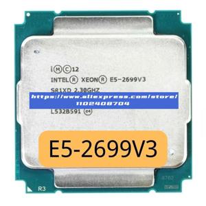 인텔 제온 E5-2699 v3 E5 2699v3 E5 2699 v3 CPU 프로세서, 2.3 GHz 18 코어 36 스레드 45MB 145W CPU 프로세서, LGA 2011-3