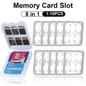 투명 메모리 카드 케이스, 방수 충격 방지 메모리 카드홀더 커버, 8 슬롯 마이크로 SD SDXC SDHC TF 카드 박스용