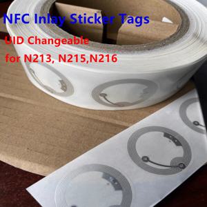 UID 변경 가능한 인레이 자체 접착 스티커 NFC 태그, NFC RFID 라벨, Ntag213 Ntag215 Ntag216