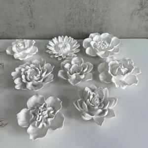 3D 꽃 시리즈 실리콘 캔들 몰드, 수제 장미 모란 향, 양초 만들기 용품, DIY 초콜릿 케이크 베이킹 도구