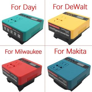 다기능 지능형 리튬 배터리 인버터, 야외 120W USB 보조배터리, DeWalt, Makita, Milwaukee, Dayi, 220V
