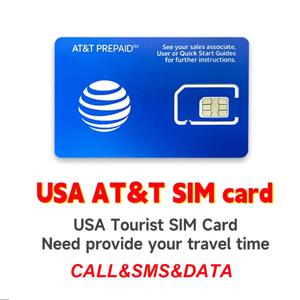 미국 캐나다 멕시코 AT & T LTE SIM 카드, 미국 선불 무제한 인터넷 SIM 카드, 무제한 데이터 통화 SMS