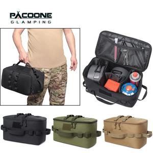PACOONE 캠핑 휴대용 보관 가방, 대용량 가스 탱크 그라운드 네일 도구 가방, 가스통 피크닉 조리기구 도구 키트 가방