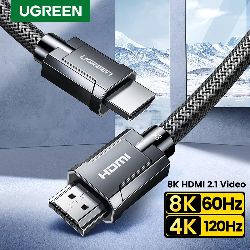 UGREEN 8K HDMI 호환 케이블-샤오미 TV 박스 PS5 USB 허브용 초고속 인증 8K@60Hz 케이블 48Gbps eARC Dolby Vision