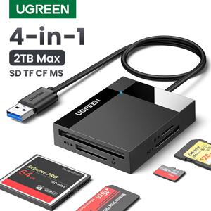 UGREEN 노트북 개용 4-in-1 USB3.0/USB-C SD 마이크로 SD TF CF MS 컴팩트 플래시 카드 어댑터 멀티 OTG 스마트 카드 리더