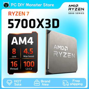 AMD Ryzen 7 5700X3D CPU 게이밍 프로세서, 8 코어 16 스레드, 4.1GHz 7NM 100MB 게임 소켓, AM4 CPU 프로세서 브랜드 2024, 신제품