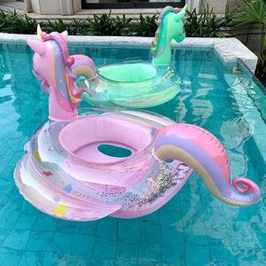 Rooxin 유니콘 팽창식 수영장 플로트, 아기 수영 튜브, 물놀이 공급, 플로트 시트, 여름 해변 파티 장난감