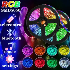 가정용 RGB LED 스트립 조명, 5050 블루투스 앱, IR 리모컨 USB, 1M, 2M, 3M, 4M, 5M, 10M, 15M, 20M 축제 데코 백라이트