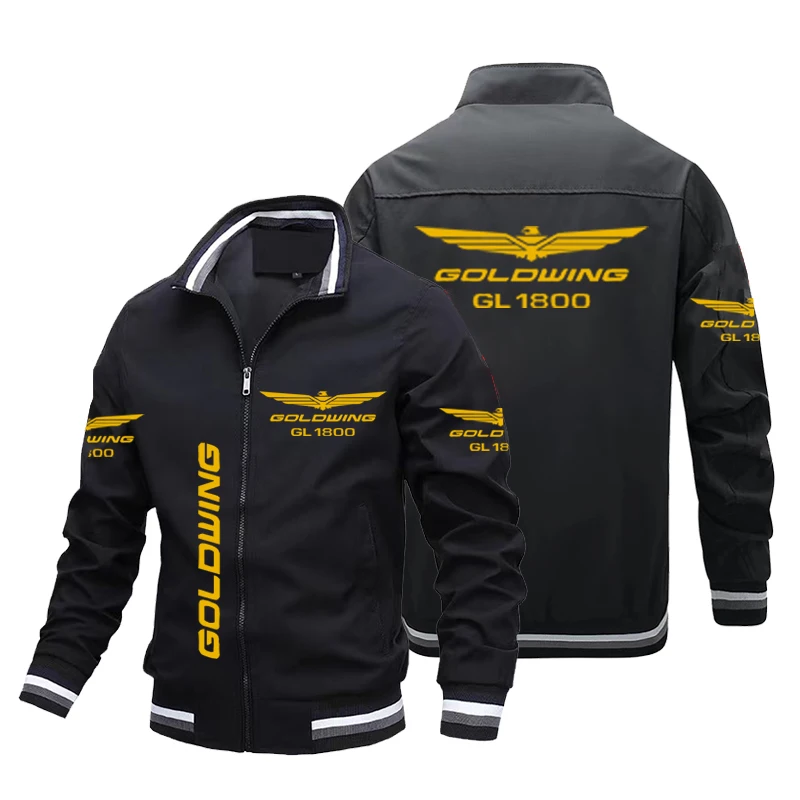 남성용 오토바이 재킷, 골드 윙 GL1800 프린트 재킷, 바이커 레이서 팀 클럽 재킷, 패션 봄버 재킷, 남성 의류, 2024 신상
