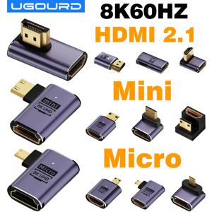 HDMI 2.1 케이블 어댑터, HDTV 프로젝터 PS4 PS5 노트북 PC 화면 익스텐션 미러링용, 8 K60HZ, 4 K120HZ, HDMI2.0 컨버터, 48Gpbs