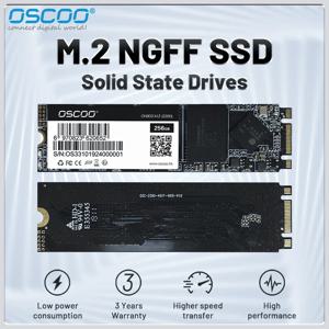 OSCOO 노트북용 내장 솔리드 스테이트 드라이브, SSD M2, 512GB, SATA 2280, 128GB, 256GB, M.2 2280, NGFF 하드 드라이브 디스크