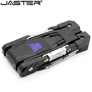JASTER-플라스틱 장난감 스타일 U 디스크 만화 캐릭터 Usb 플래시 드라이브 변압기 Pendrive, 4GB 8GB 16GB 32GB 변환 로봇
