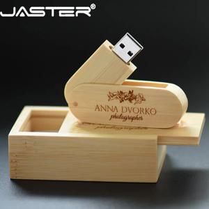 JASTER 사용자 정의 로고 나무 USB 2.0 플래시 드라이브, U 스틱, 32GB Usb 펜 드라이브, 사진 결혼 선물 펜 드라이브, 4GB, 64GB, 16GB 메모리