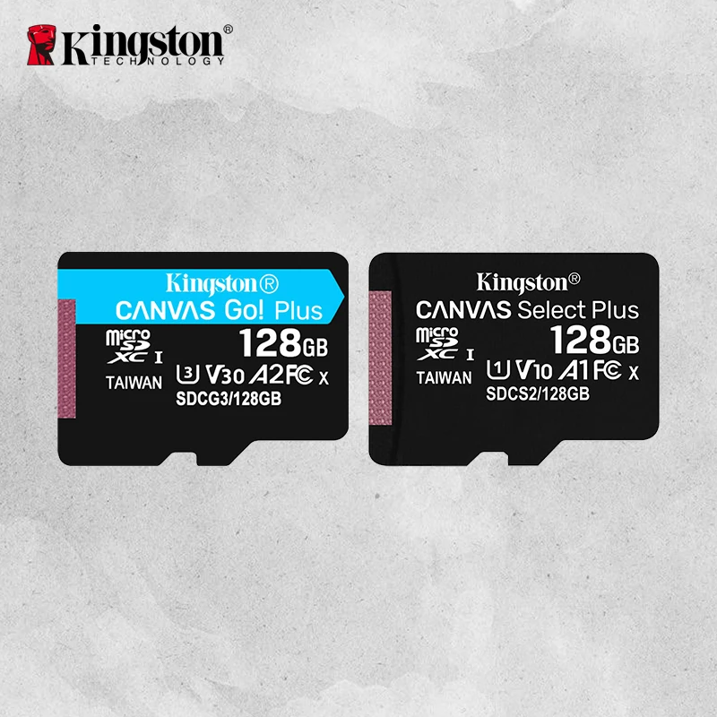 Kingston 마이크로 SD 카드, SDCS2 메모리 카드, 비디오 카드, 플래시 메모리 카드, 클래스 10 SD, 스위치 무료 배송, 32GB, 64GB 128