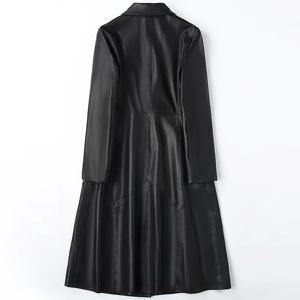 100% 진짜 양피 가죽 재킷 블랙 윈드 코트 봄 가을 재킷 Jaqueta De Couro YFG17070A MF087
