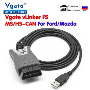 Vgate vLinker FS ELM327, Ford FORScan HS MS CAN ELM 327 OBD 2 OBD2 자동차 진단 스캐너 인터페이스 도구, 마쓰다용 OBDII