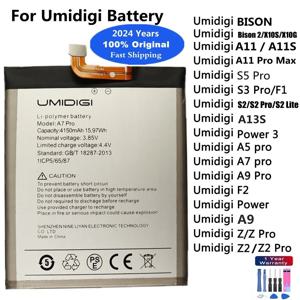 UMI Umidigi Bison GT2 X10S X10G F2 전원 3 S2 Lite Z2 S3 S5 Pro A5 A7 A7S A9 Pro A11S A13S A11 Pro Max용 2024 정품 배터리