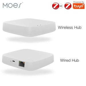 Moes Tuya ZigBee 스마트 게이트웨이 허브 스마트 홈 브리지 스마트 라이프 APP 무선 리모컨은 Alexa Google 홈과 함께 작동합니다.