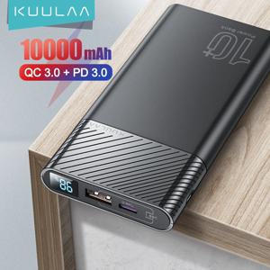 KUULAA 보조배터리 QC PD 3.0 PoverBank 고속 충전 보조베터리, 아이폰 15, 14 용 USB 외장 배터리 충전기, 10000 mAh, 10000 mAh