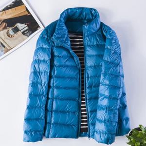 휴대용 울트라 라이트 오리털 다운 자켓 및 코트 여성용, 따뜻한 파카, 단색, 2022 가을 겨울 신상