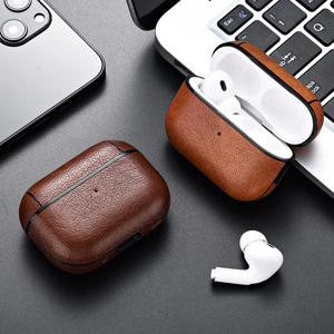 에어팟 프로 2 용 가죽 비즈니스 이어폰 케이스, 애플 에어팟 3 프로 2 세대 USB C용 헤드셋 쉘 헤드폰 커버