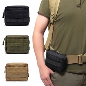 군사 몰리 파우치 전술 벨트 허리 가방, 야외 스포츠 방수 전화 가방, 사이클링 EDC 도구 포켓 사냥 패니 팩