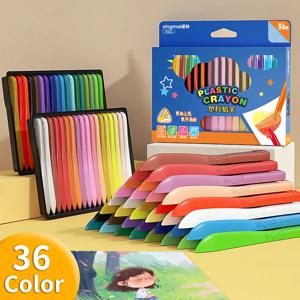 학생용 삼각형 크레용 세트, 안전한 무독성 삼각형 컬러링 펜슬, 어린이, 12 색, 18 색, 24 색, 36 색