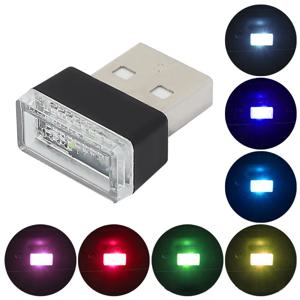 미니 USB LED 장식 분위기 전구 자동차 인테리어 스타일링 장식 앰비언트 라이트, 범용 화이트 아이스 블루 레드 핑크, 1 개