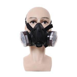 산업용 가스 마스크 P-A-1 필터 카트리지, 블랙 하프 페이스 가스 호흡기, 페인팅 스프레이 용접 호흡 보호