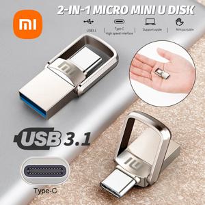 샤오미 USB 플래시 드라이브, 금속 USB 3.1 펜 드라이브, 고속 미니 플래시 드라이브 메모리, 2TB OTG, 1TB, 512GB, 256GB, 128GB