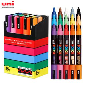Uni Plumones Colores Posca PC-5M Marcadores 학교 아크릴 페인트 마커, 바위 그림 마킹 아트 펜, 1 개