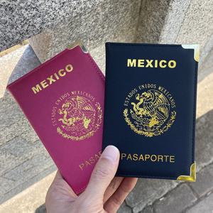 남녀공용 PU 가죽 멕시코 여권 커버, 여행 문서 보호 카드홀더, 여행 액세서리, 신제품