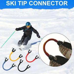 최신 스키 팁 커넥터, 초보자 겨울 어린이 성인 스키 훈련 보조, 야외 운동 스키 스포츠 스노우보드 액세서리
