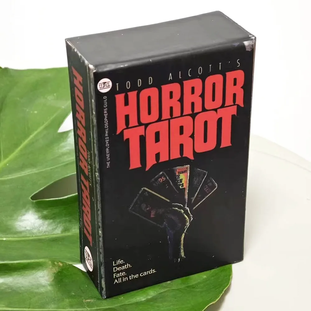 공포 타로 공포 테마 카드 데크, 12*7cm, 삽화 포함, 마카브레 문학 및 유령 팝 문화, 78 개