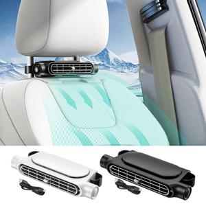 카시트 선풍기 뒷좌석 냉각 선풍기, 앞뒤 좌석 헤드레스트 냉각 공기 선풍기, USB 전원 조절 스트랩, 자동차 인테리어 장식 선풍기