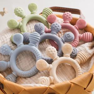 아기 실리콘 치발기 치과 장난감, BPA 프리 실리콘 나무 치발기 링 팔찌, 어린이 선물, 어린이 용품, 아기 치발기 장난감, 1PC